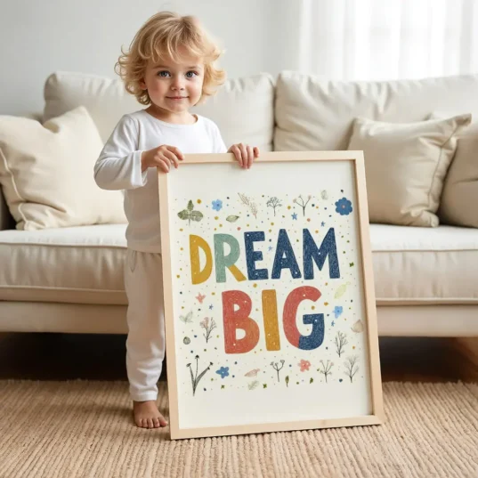 tablou motivational pentru camera copilului